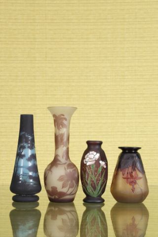 3 vases à décor Art Nouveau