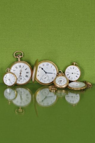 3 montres de poche + 3 montres de col