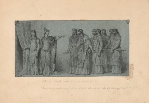 Alexandre Bida (1813-1895) Vashti désobéit...