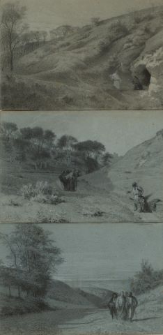 Alexandre Bida (1813-1895) 3 scènes de la vie...
