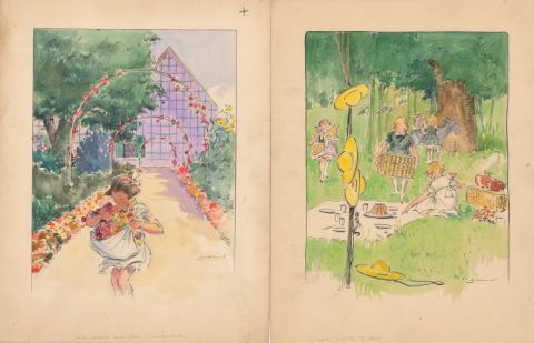 André Pécoud (1880-1951) 4 illustrations...