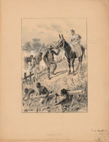 Georges Roux (1850-1929) L’Oncle marchait à côté...