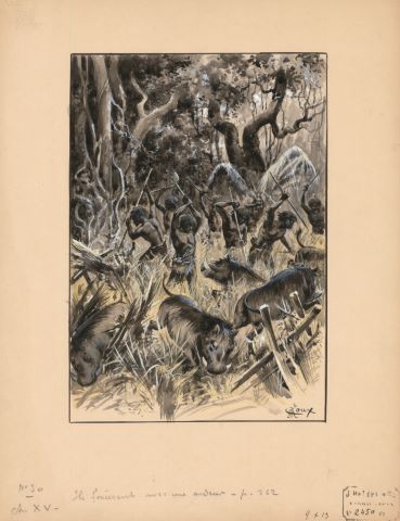 Georges Roux (1850-1929) Le Village aérien...