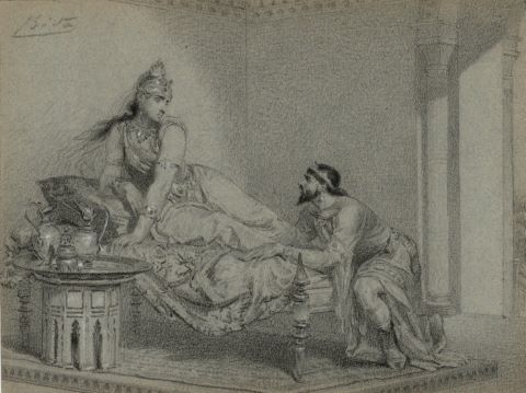 Alexandre Bida (1813-1895) Reine d’Orient...