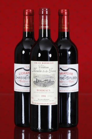 2 bouteilles de Moulis-en-Médoc + 1 bouteille de Bordeaux