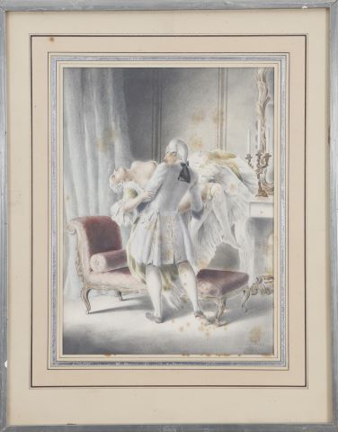 Scène galante à la duchesse Louis XV