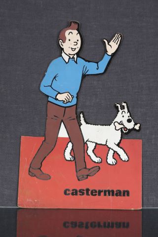 Casterman Panneau publicitaire vintage Tintin...