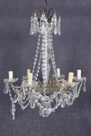Lustre corbeille à 6 bras de lumières