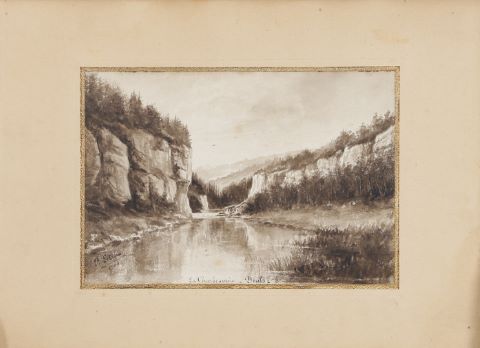 F. Lebrun (XIXe-XXe siècle) La Charbonnière Doubs...