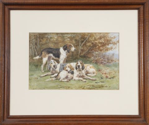 Jules Bertrand Gélibert (1834-1916) Chiens...