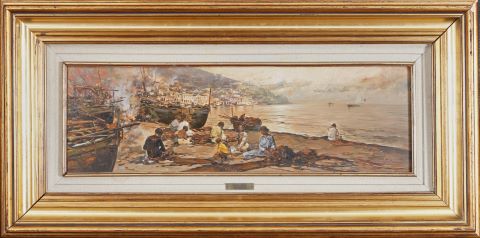 Riccardo Colucci (né en 1937) Port de pêche