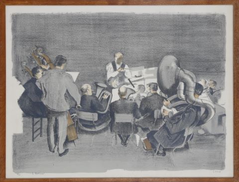 Louis-Eugène Evrard (1901-?) La Répétition &...