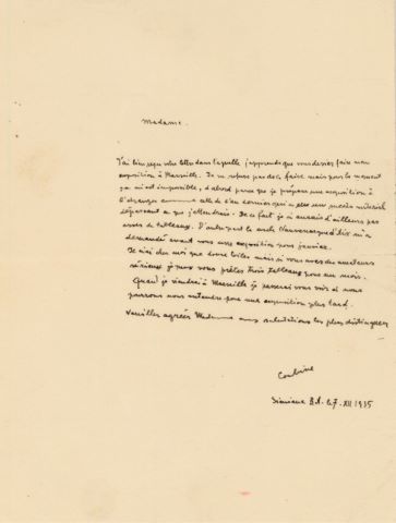Lettre manuscrite