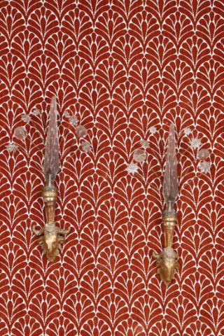 3 paires d’appliques et ornements