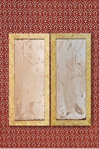 La Cueillette & Femme tenant une bouteille [2 miroirs]