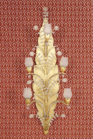Grande paire d’appliques à 5 bras de lumière