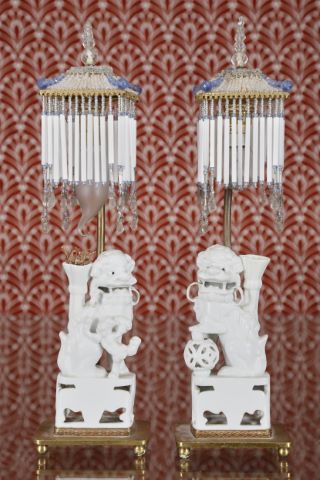 Paire de chiens de Fô