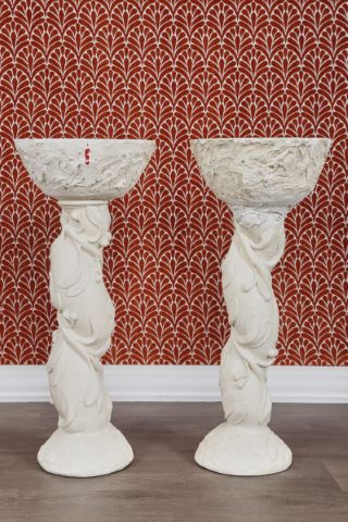 Paire de colonnes basses