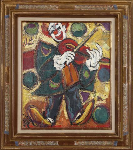 Henri d’Anty (1910-1998) Le Clown au violon