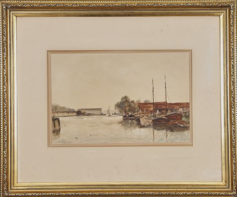 Péniches à quai