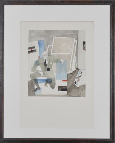 Le Marchand d’art [projet de gravure ?]