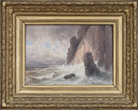 Alfred Godchaux (1835-1895) Les Vagues contre...