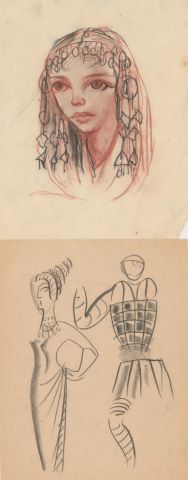 Attribué à Suzanne Lalique (1899-1989) 5 études...