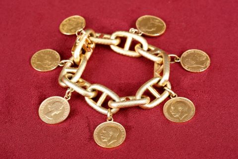 Bracelet charm’s à mailles marine