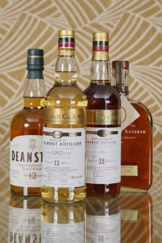 Whisky et Bourbon 4 bouteilles