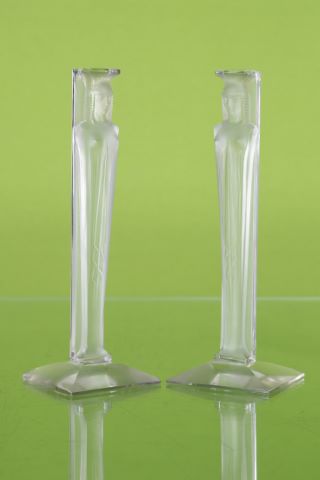 René Lalique (1860-1945) Paire de supports...