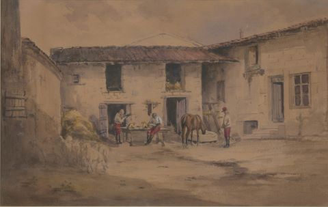 Cuirassiers à l’écurie