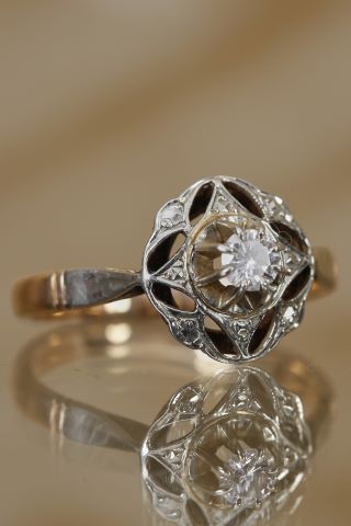 Bague solitaire Art déco