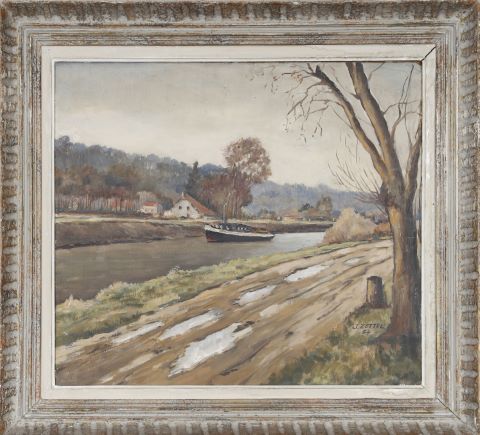 J. Zettel (XXe siècle) Vue de canal