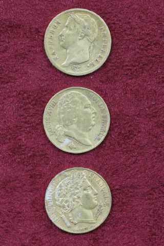 3 pièces 20 francs or