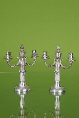 Paire de candélabres de style Louis XVI