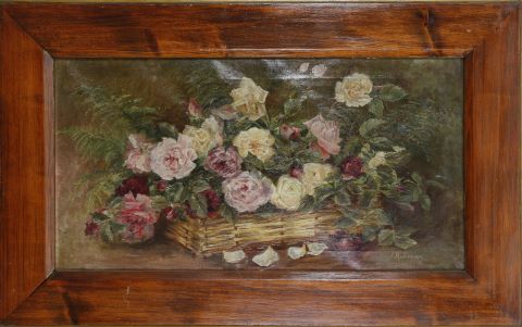 J. Maliverney Nature morte au bouquet de roses