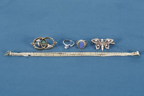 2 broches + 2 bagues + 1 collier