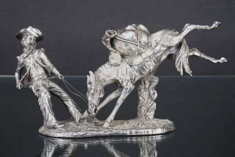 Amilcare Santini (1910-1975) Cowboy et son âne