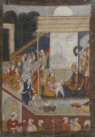 Scène de cour