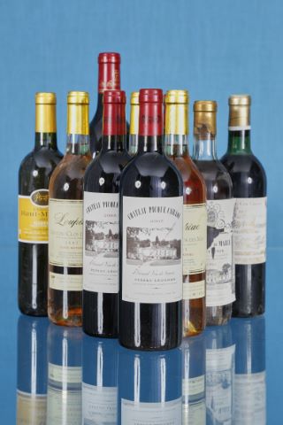 6 bouteilles en caisse bois d’origine + 14 bouteilles +…