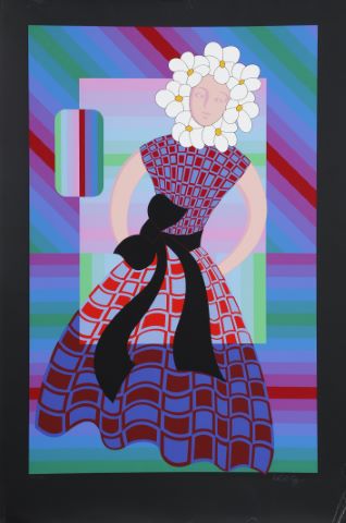 Victor Vasarely (1906-1997) Fille fleur