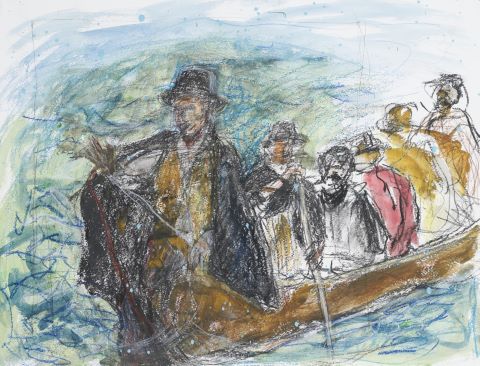 Giorgos Minas (né en 1955) Les Voyageurs