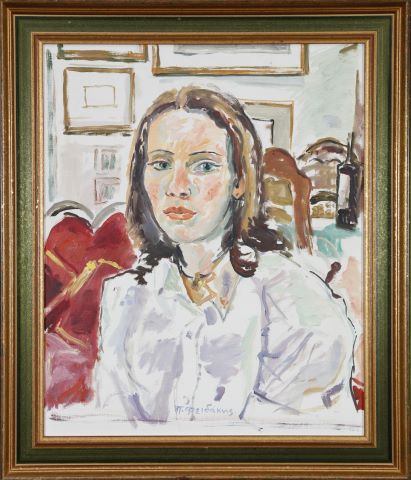Panos Fidakis (1956-2003) Portrait de jeune femme