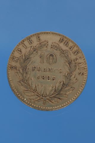10 francs Napoléon III tête laurée