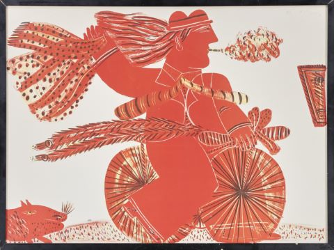 Cycliste au cigare