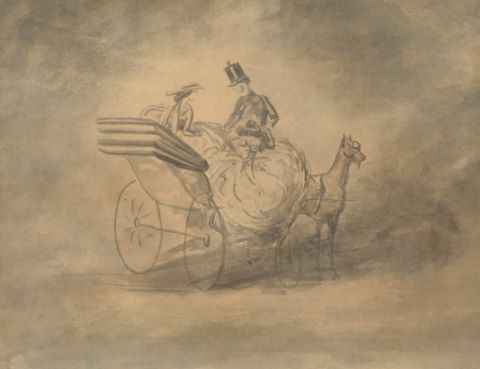 Constantin Guys (1802-1892) En calèche