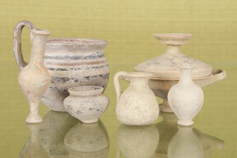 6 récipients en terre cuite