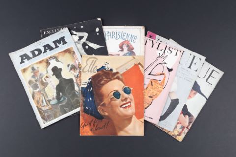 Fonds de bibliothèque de magazines de mode