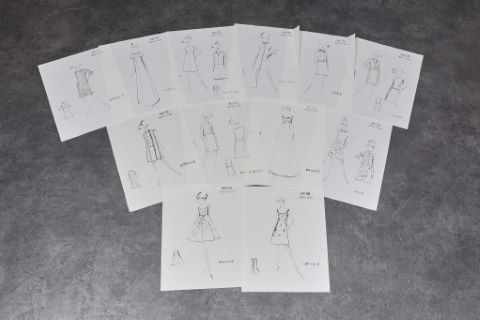 [Mode] Rare ensemble de 45 dessins - Collections “Jeunes filles”,…