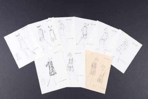[Mode] Rare ensemble de 60 dessins - Collections “Haute couture”